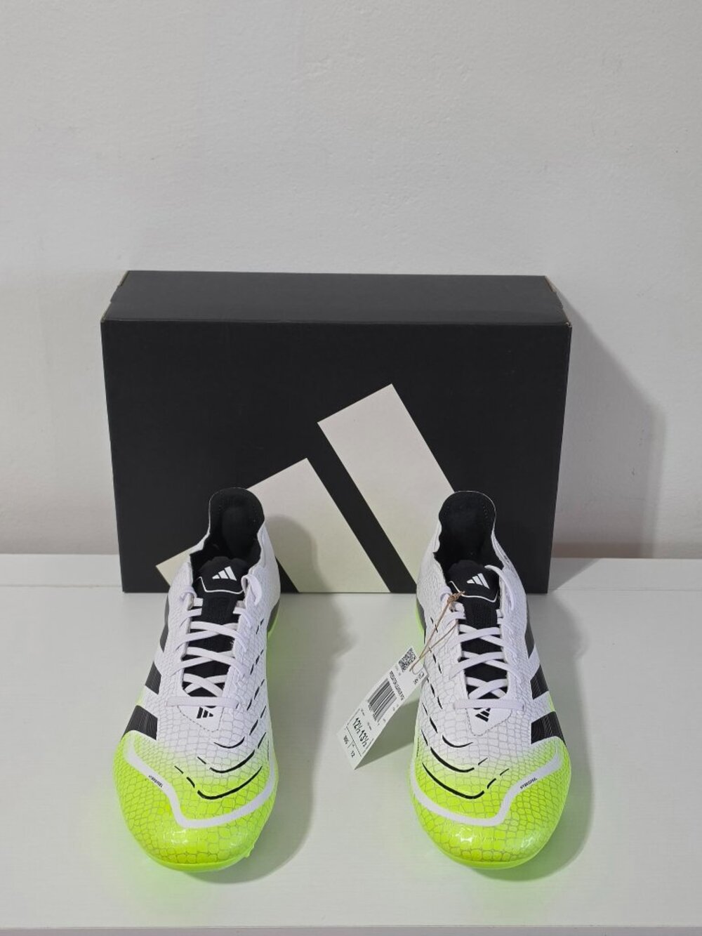 adidas Predator League Firm/MG Cleats - White/ Black / Lemon -Size 12.5 - JI1117 - Picture 2 of 8